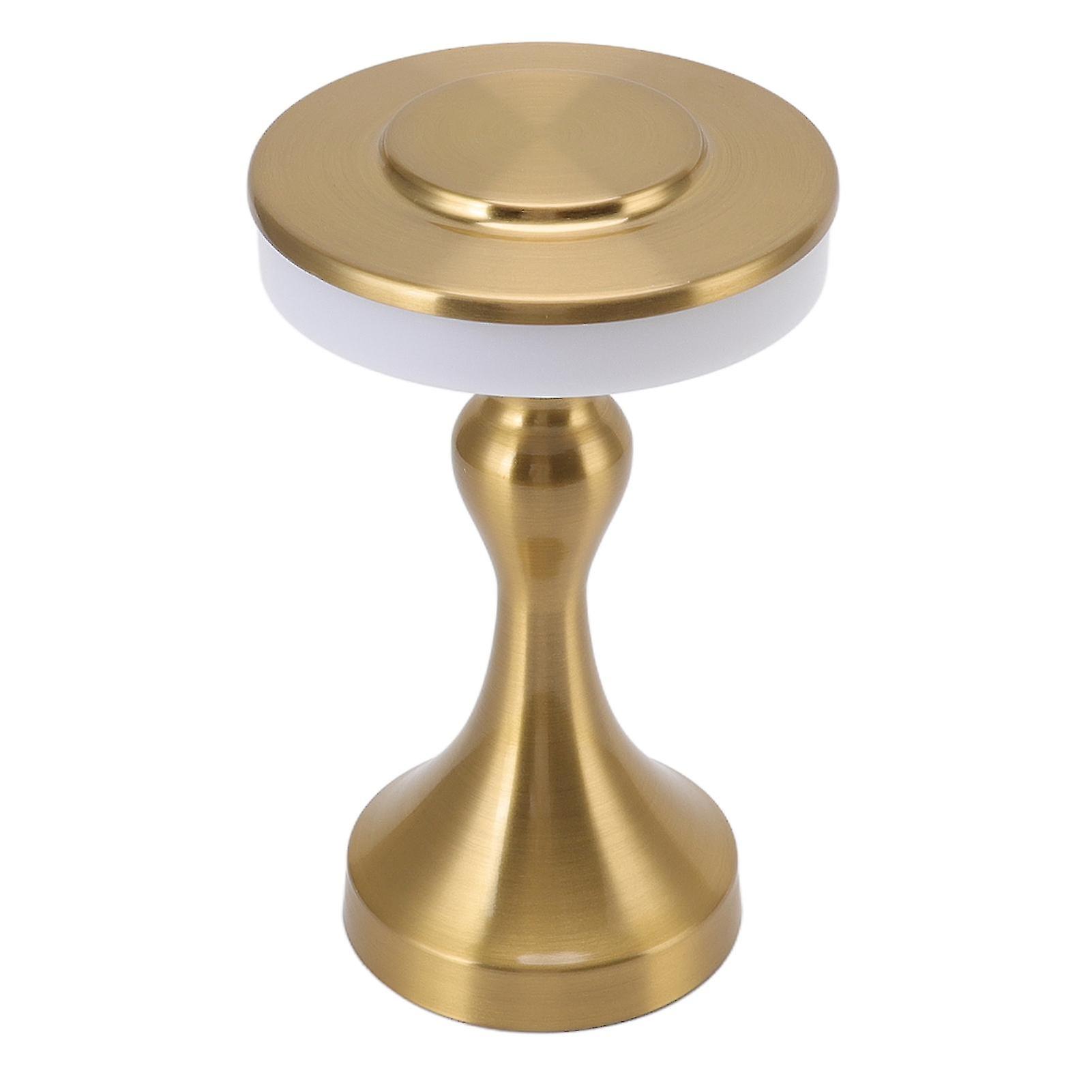 LED Table Lamp Portable Touch 3 Level Color Temperature Rechargeable Kids Night Light for Dining Room Bedside Tabletop Gold 