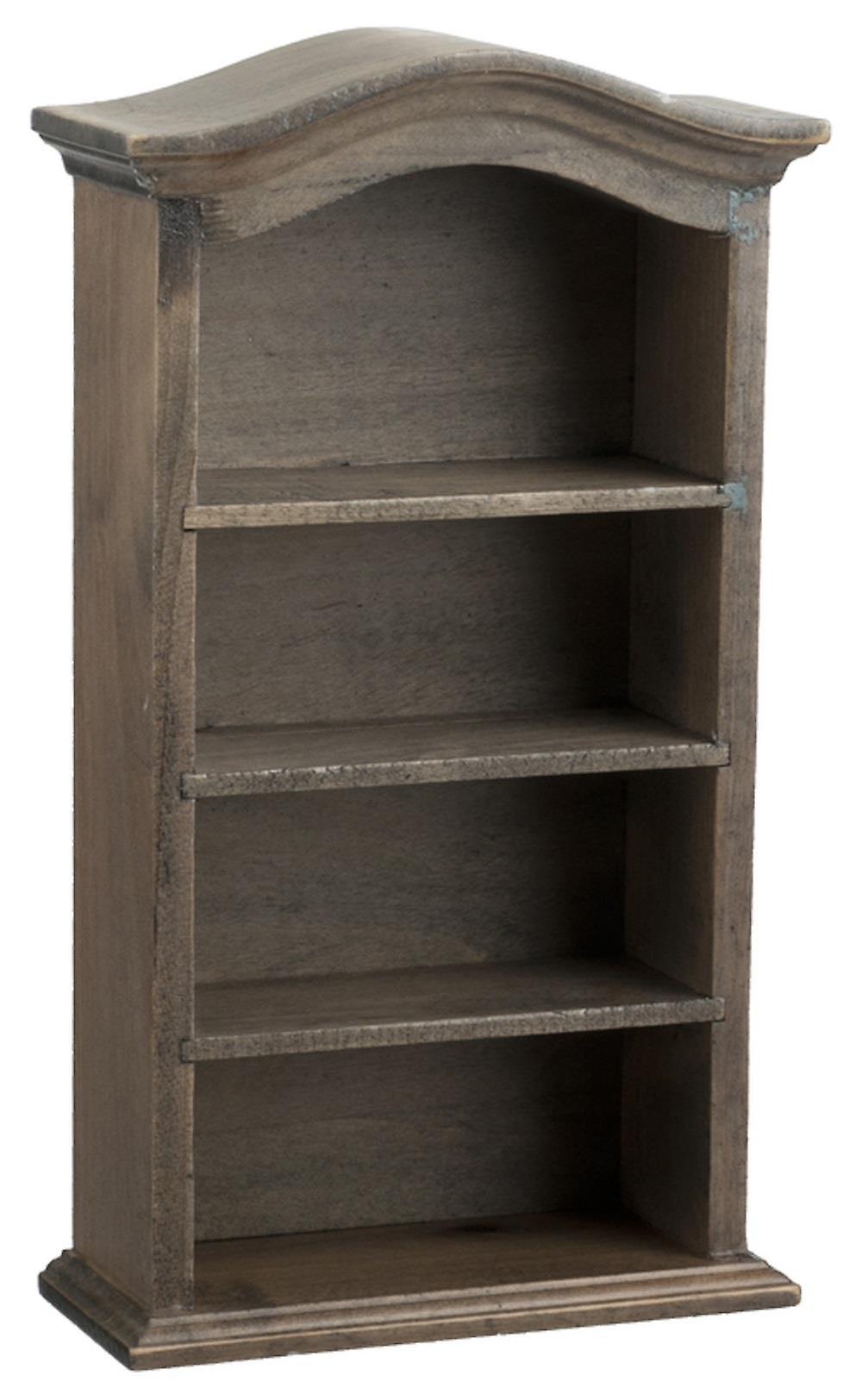 Dolls House Weathered Grey Arched Bookcase Display Bookshelf Study Furniture
