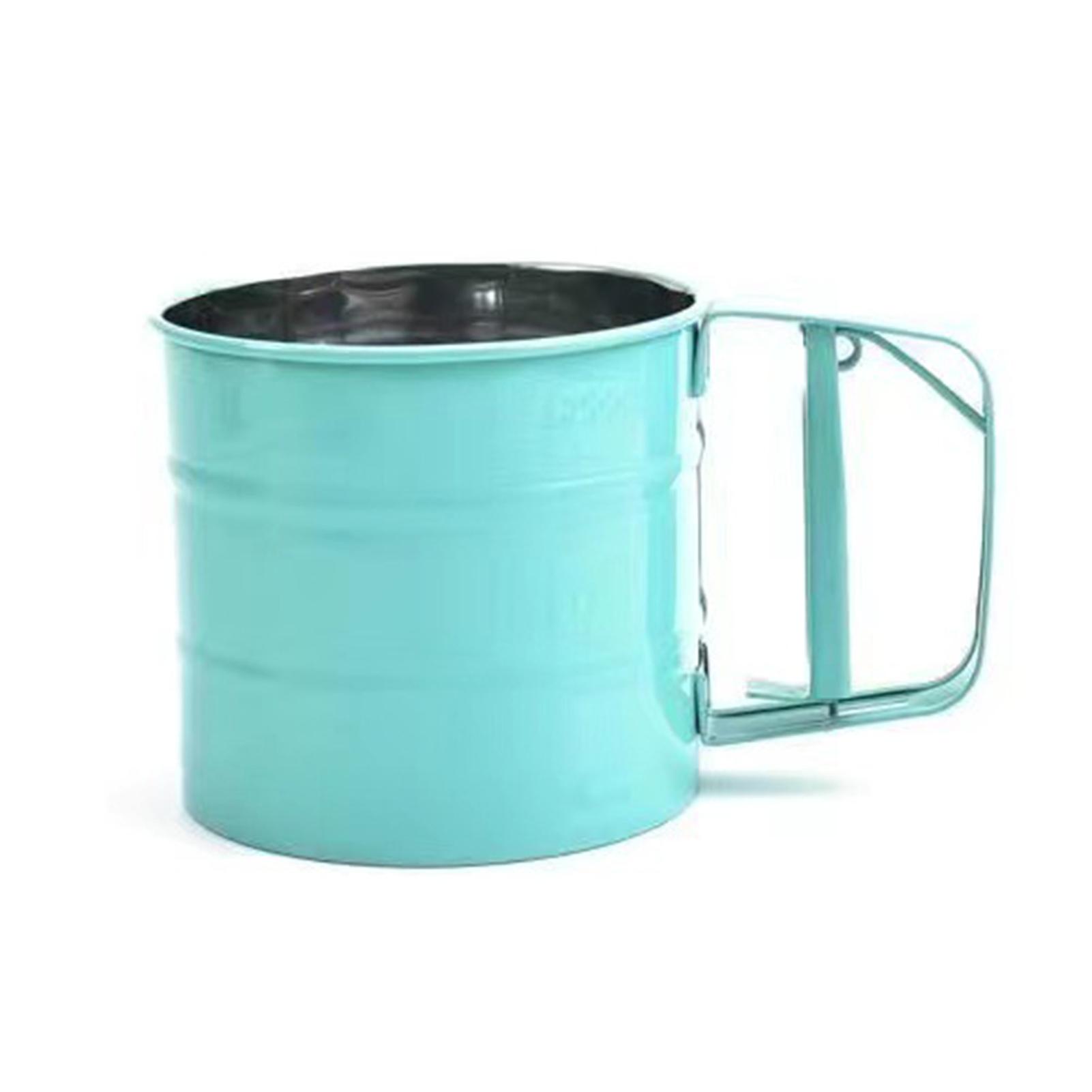 Small Fine Mesh Flours Sieve Cup with Handle Heavy Duty Powder Filter Sieve Baking Supplies
