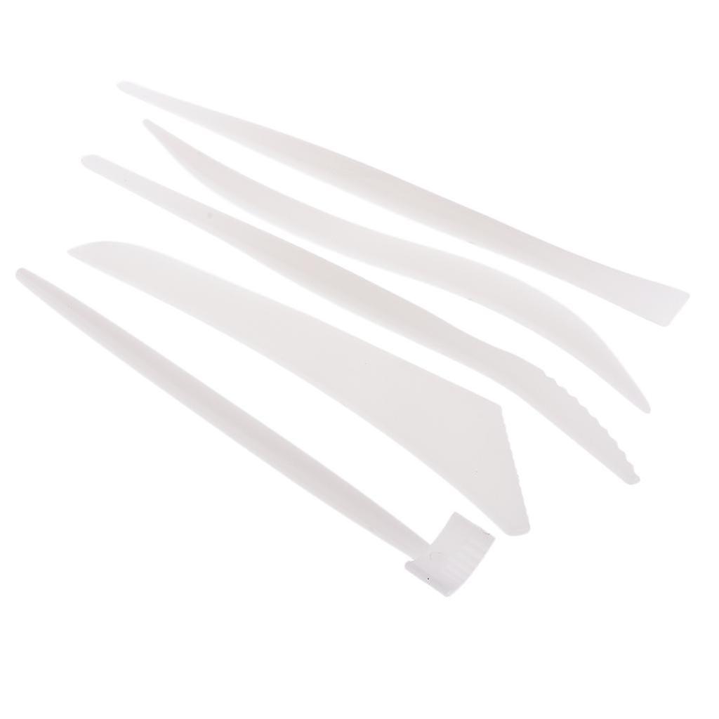 5 Pieces Plastic Pottery Clay Sculpting Tools Sharpen Modeling Tools DIY Set