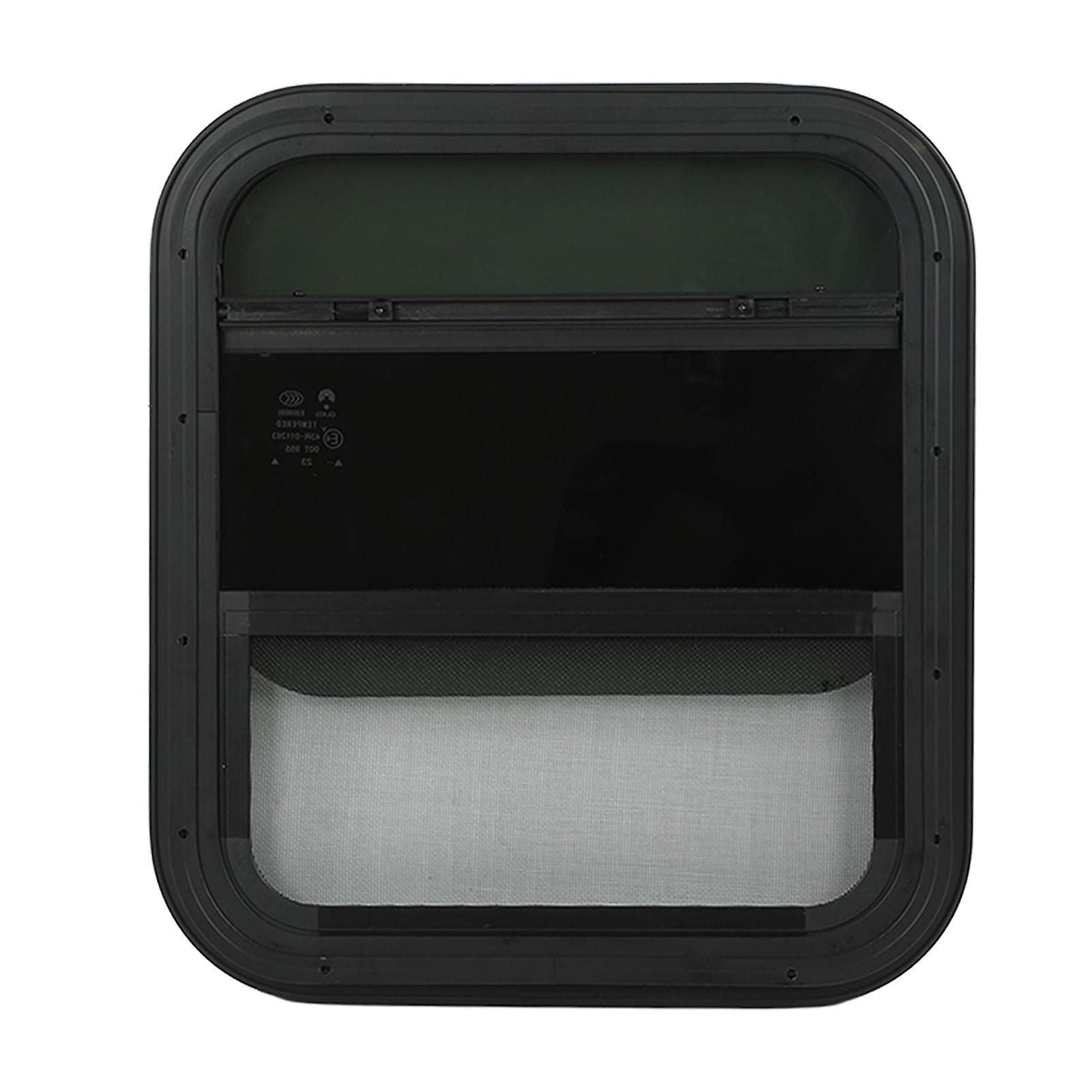 RV Windows 394x445mm Rounded UV Resistant Waterproof with Removable Insect Repellent Net for Camper Engineering Car
