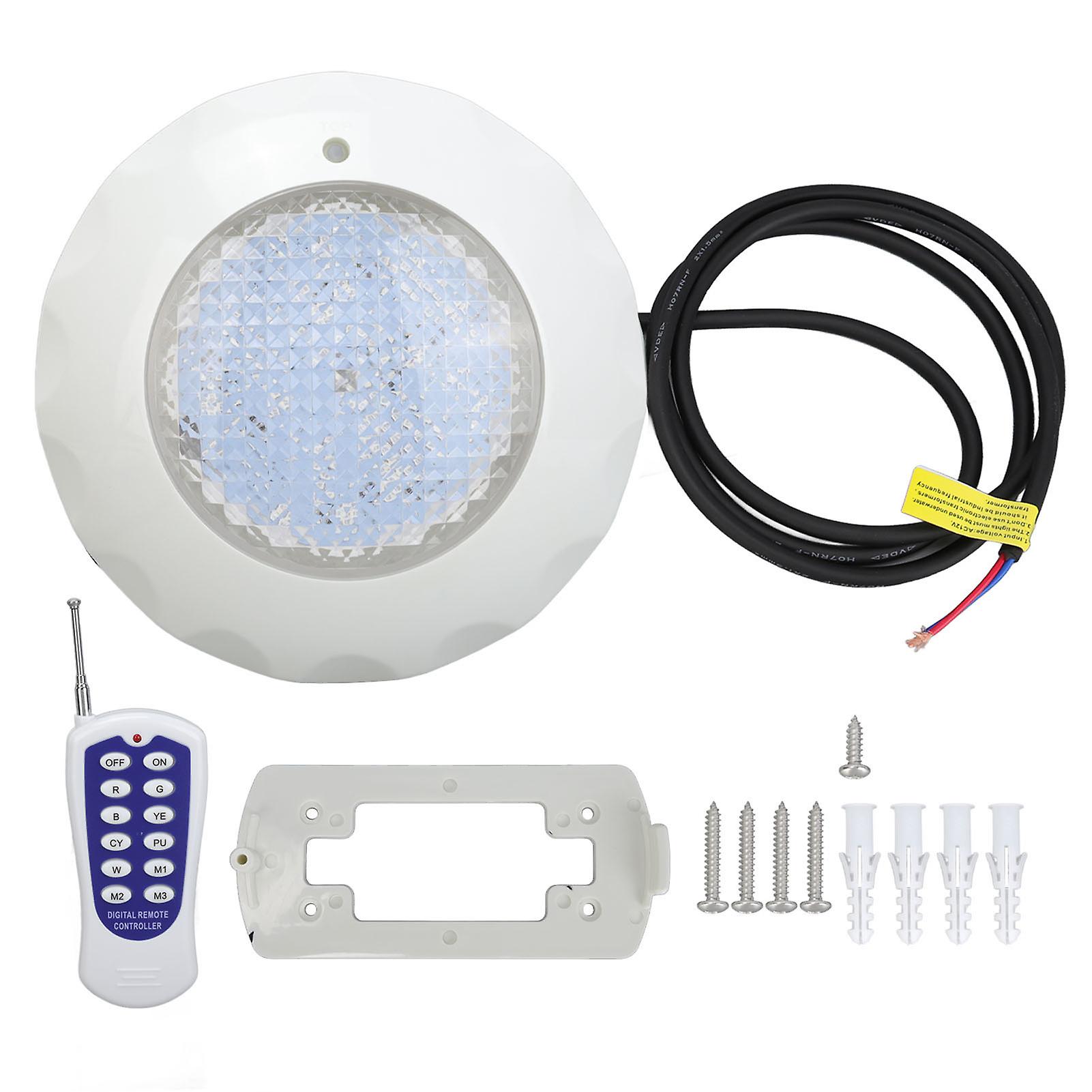 15W RGB LED Pool Light with Remote - IP68 Waterproof for Swimming Pools (12V AC)