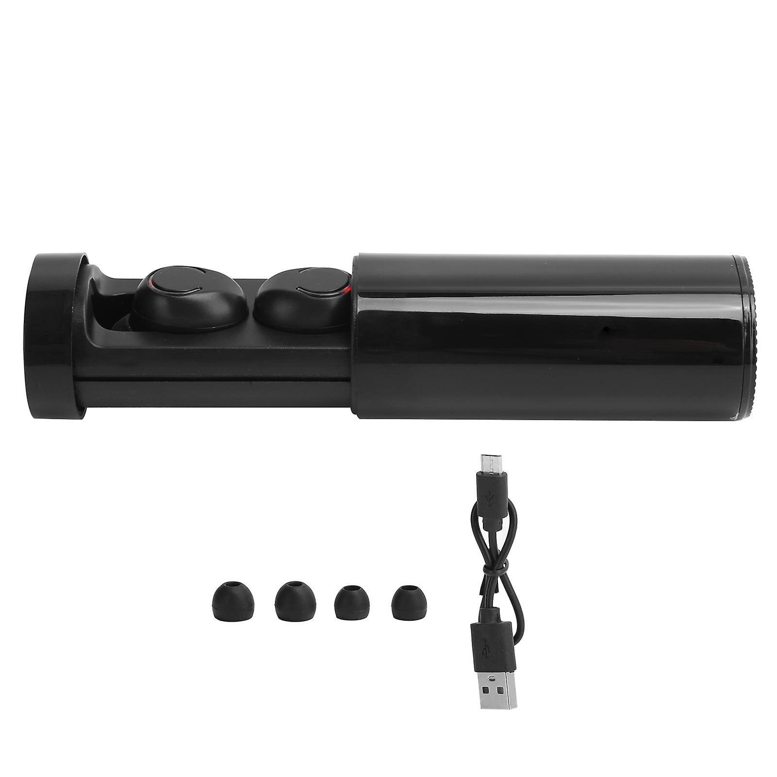 Wireless Bluetooth Headset Dual Earbuds Mini Stereo Sports Earphone for Mobile Phone Black