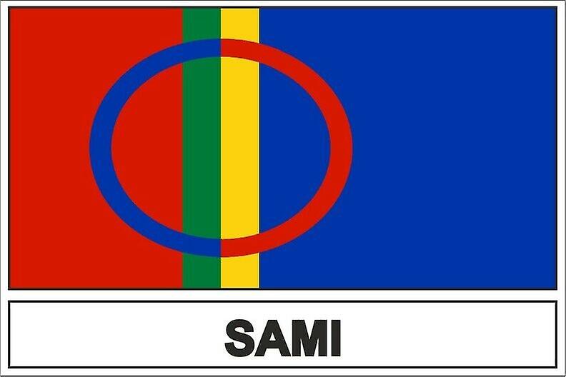 Lot De 2 Autocollants Vinyle Sami Laponie - 75 Mm - Imperméables - Pour Voiture, Casque, Ordinateur