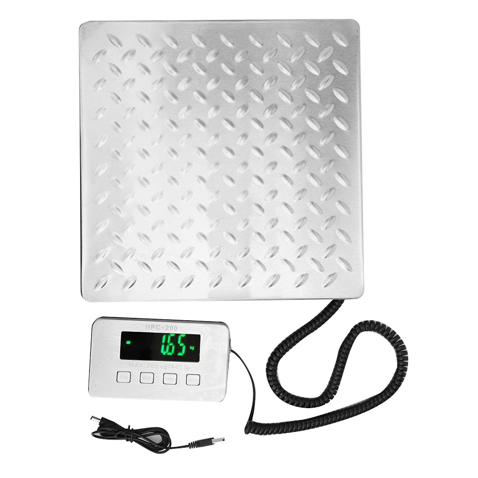 200kg Stainless Steel Luggage Scale Double Range Electronic Baggage Weighing Scale with 0.05kg Accuracy Portable Digital Scale