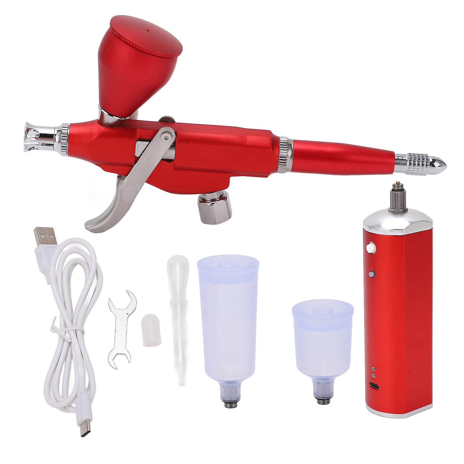 USB Rechargeable Mini Airbrush Set Automatic Start Stop Air Pump Spray Gun Maximum 30PSI