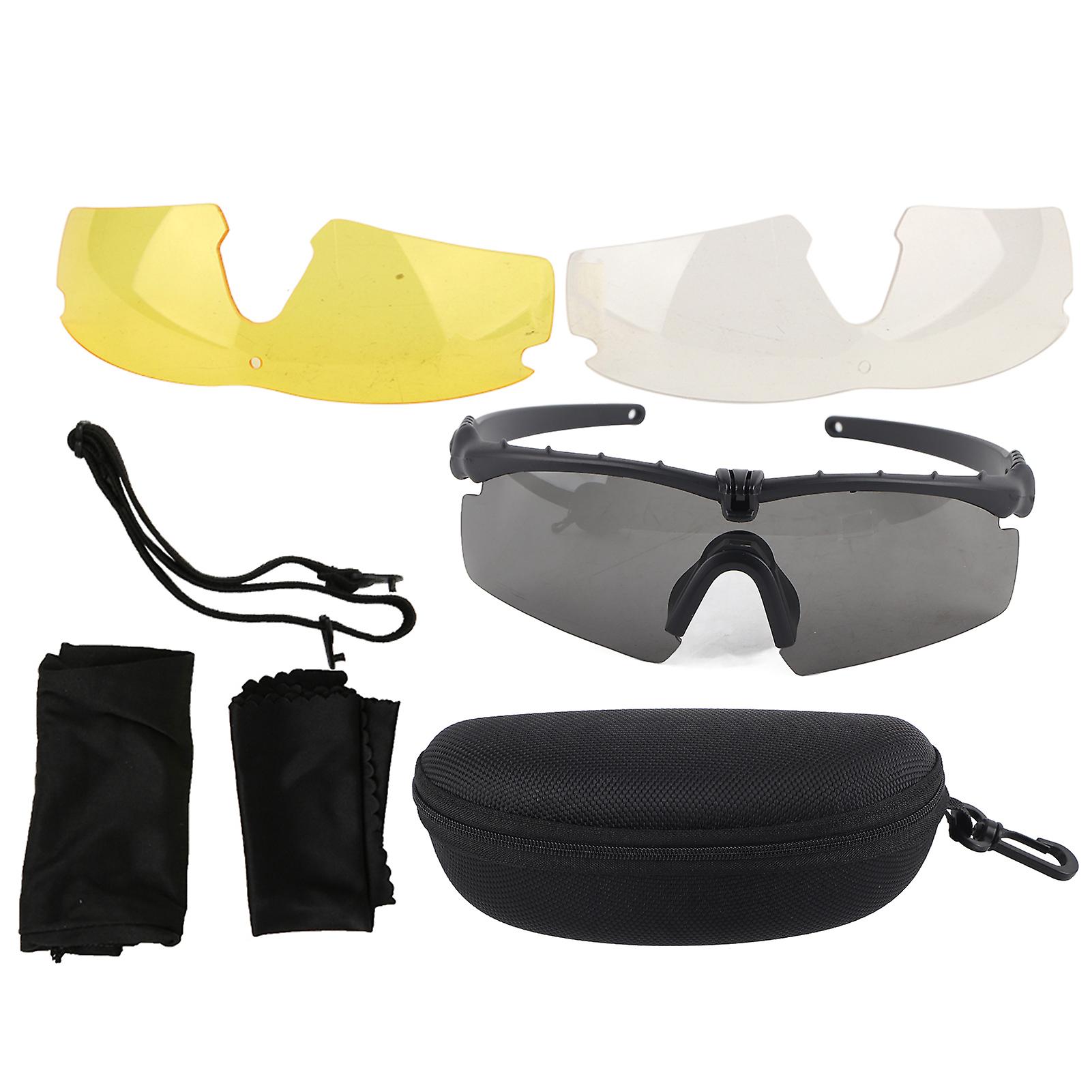 Black Tactical Goggles - Windproof, Sandproof & Impact-Resistant for Shooting