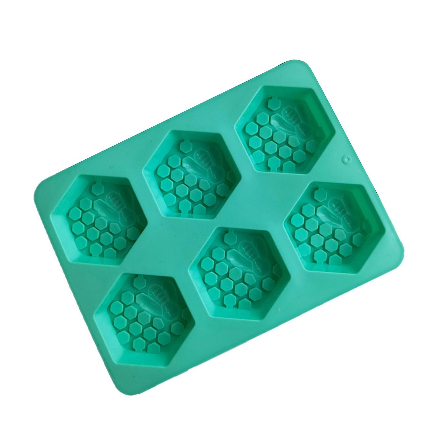 6 Cavity Cake Mould Hexagon Non-stick DIY Silicone Bee Shape Cupcake Fondant Candy Decoration Mold