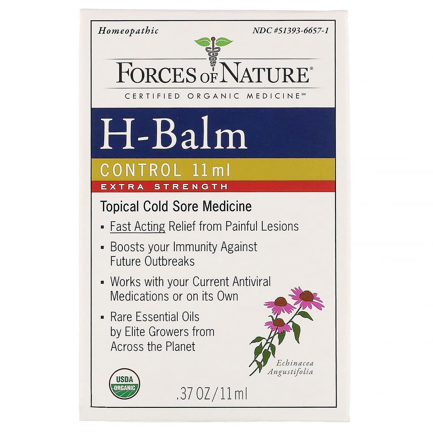Forces of Nature, H-Balm Control, Extra Strength, 0.37 oz (11 ml)