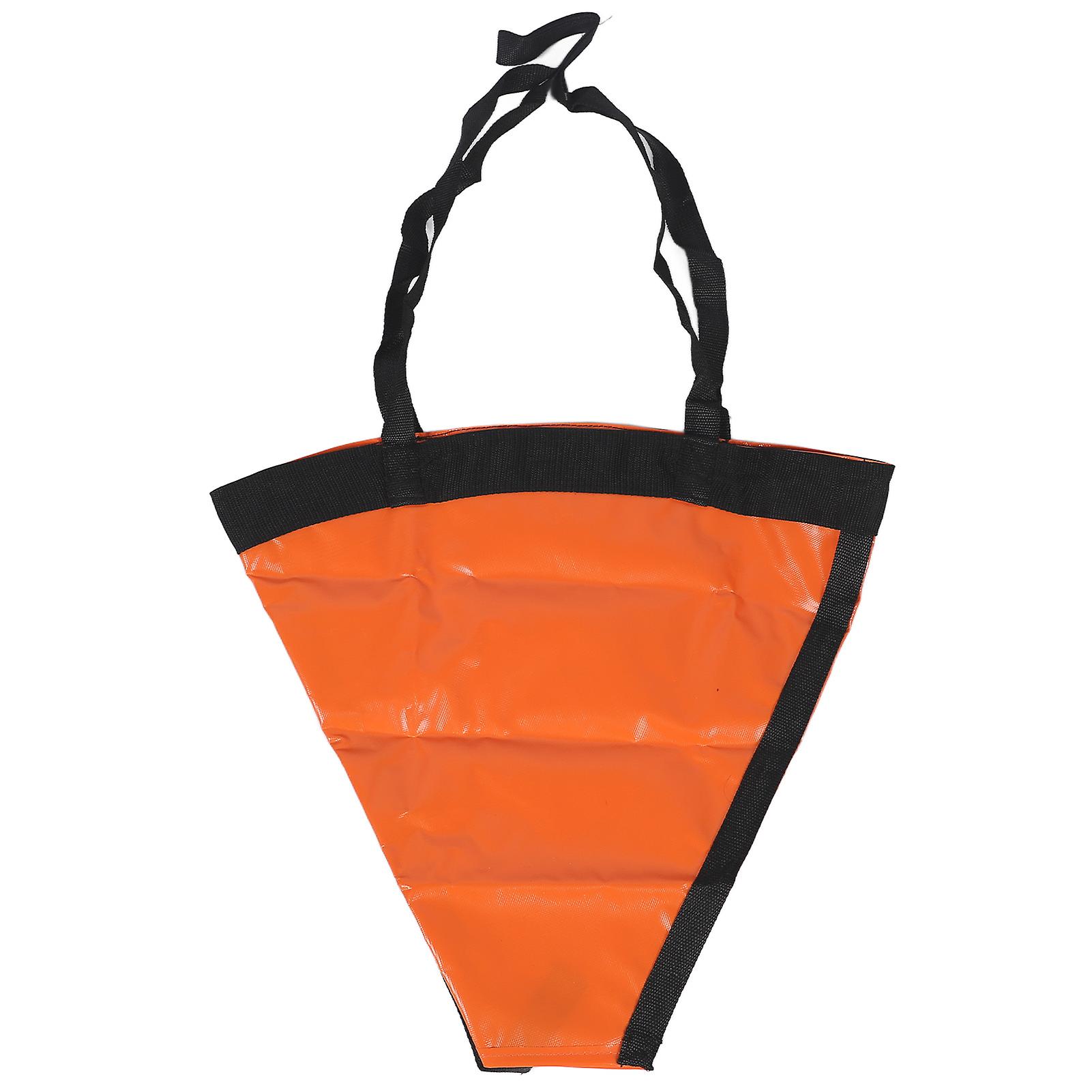 High Visibility Windproof Orange Drift Sock Portable Tear Resistant Marine Anchor for Boats Yachts 24 Inch Fits 14-18ft Boats