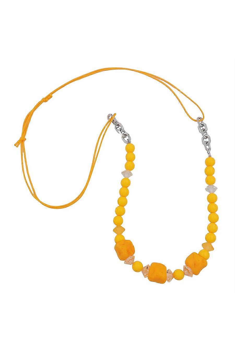 Necklace Stone-shaped Beads Yellow - Gl01067
