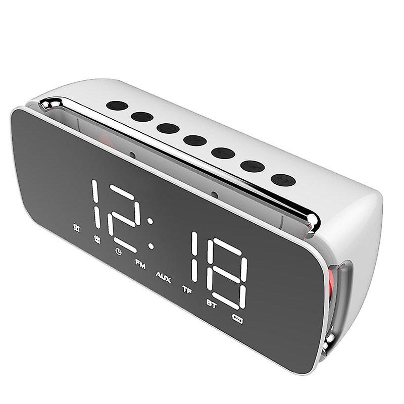 Lcd Screen Mirror Clock Hi-fi Fuction Bluetooth Tf Aux Play Fm Broadcast Radio Surround Sou