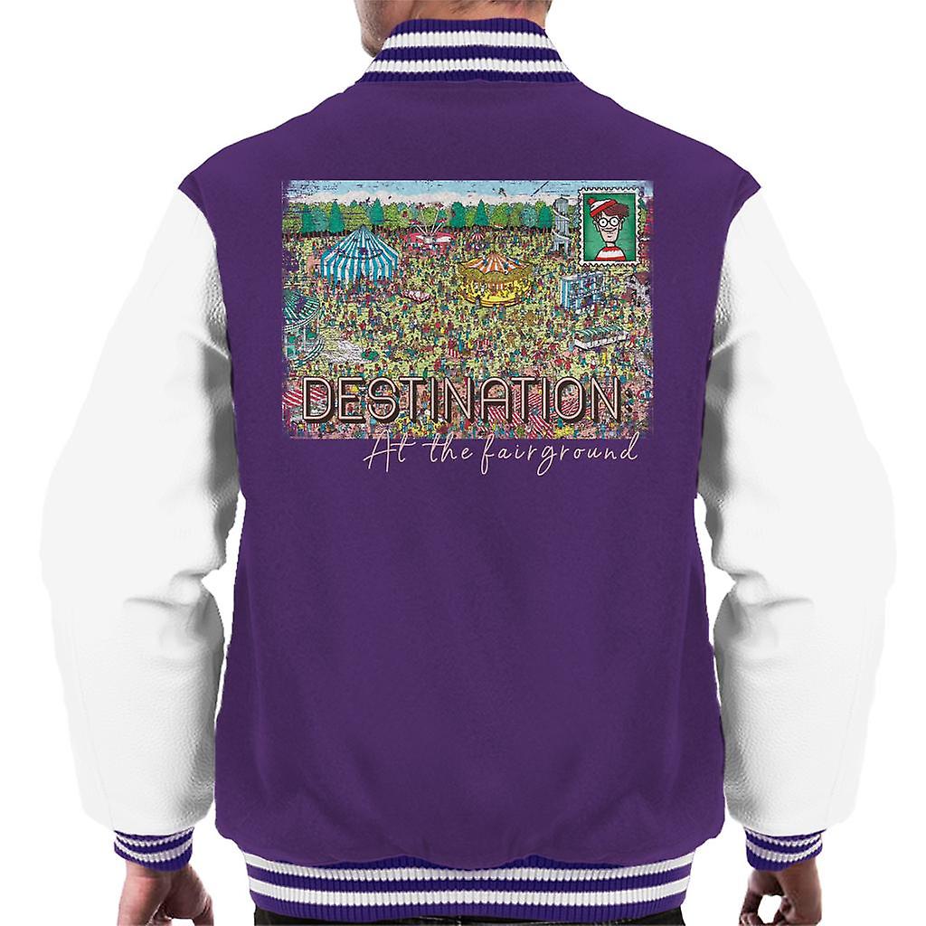 Where's Wally Destination At The Fairground Men's Varsity Jacket