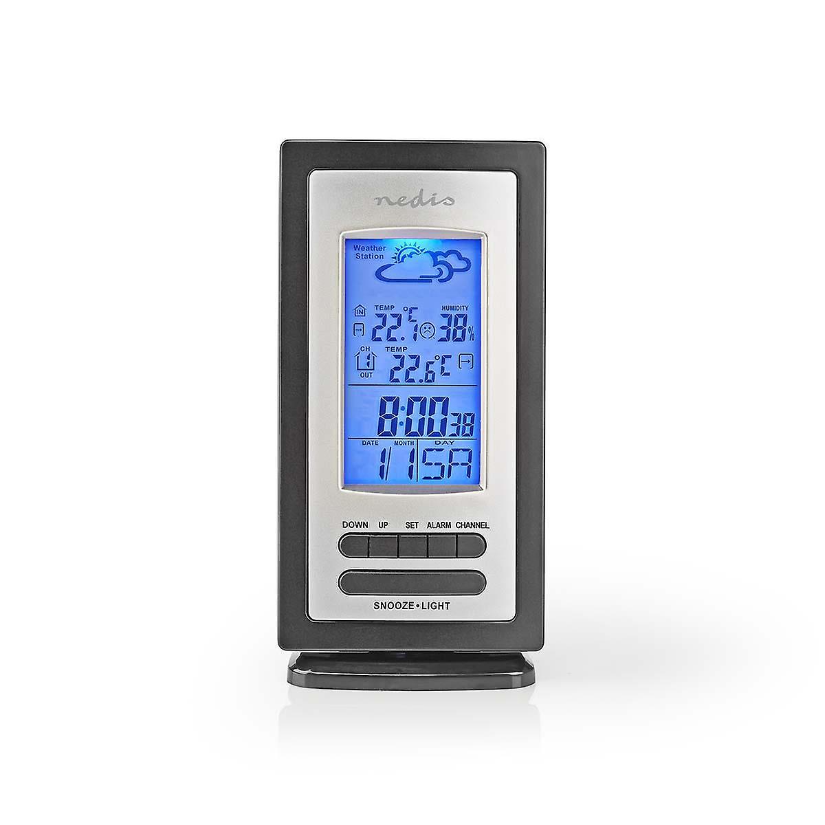 Weather station | Indoor & Outdoor | Including Wireless Weather Sensor | Weather Forecast | Time Display | LCD-