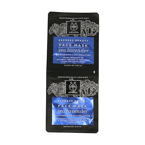 Express Beauty Moisturizing and Anti-Pollution Face Mask With Sea Lavender 2 units of 8ml