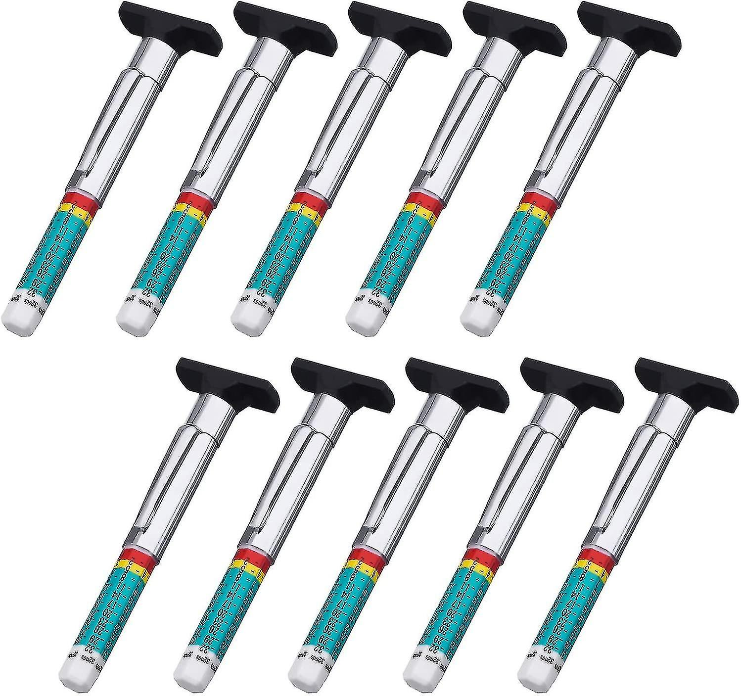 10 Pack Tyre Gauge Tyre Tread Depth Gauge Tool, Color Coded Z