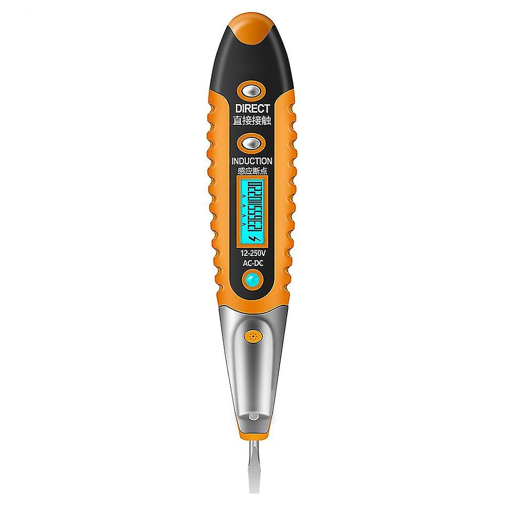 Electricity Measuring Pen Ac Dc 12-250V Tester Electric Screwdriver Lcd Display Voltage Detector Tes