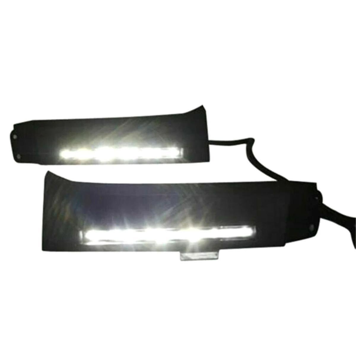 2pcs 12V Car LED Daytime Running Light for Sequoia 2007 -2013 DRL White Fog Lamps Black