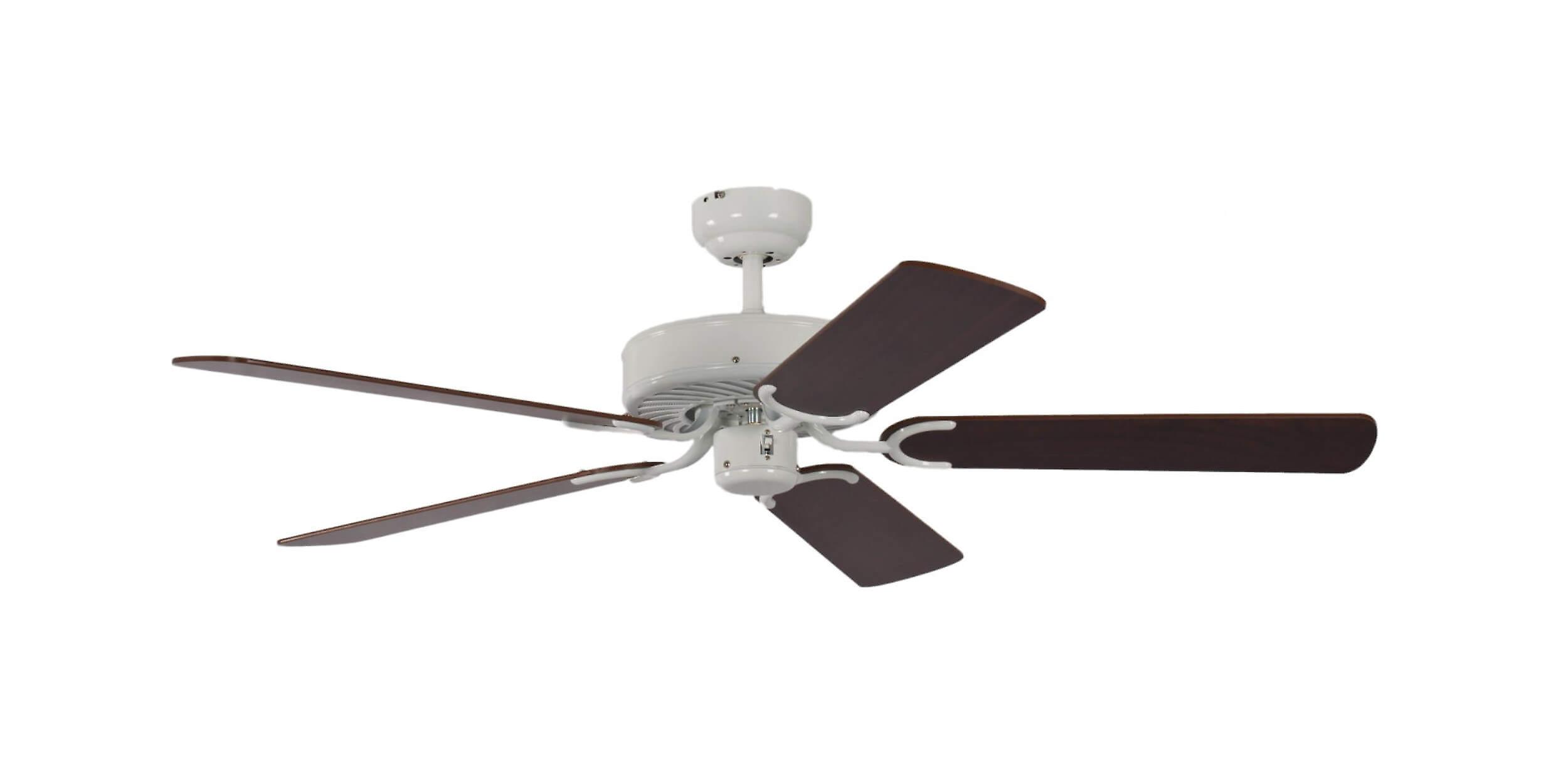 Ceiling fan Potkuri White / Mahogany