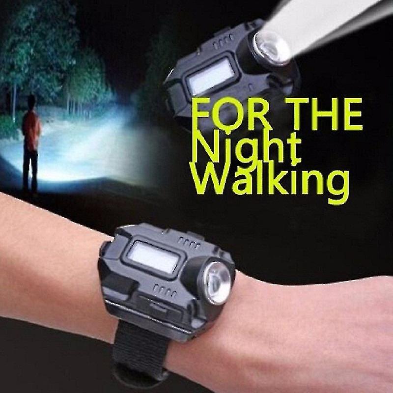 Waterproof Tactical Rechargeable Led Flashlight Wrist Light 3 Modes