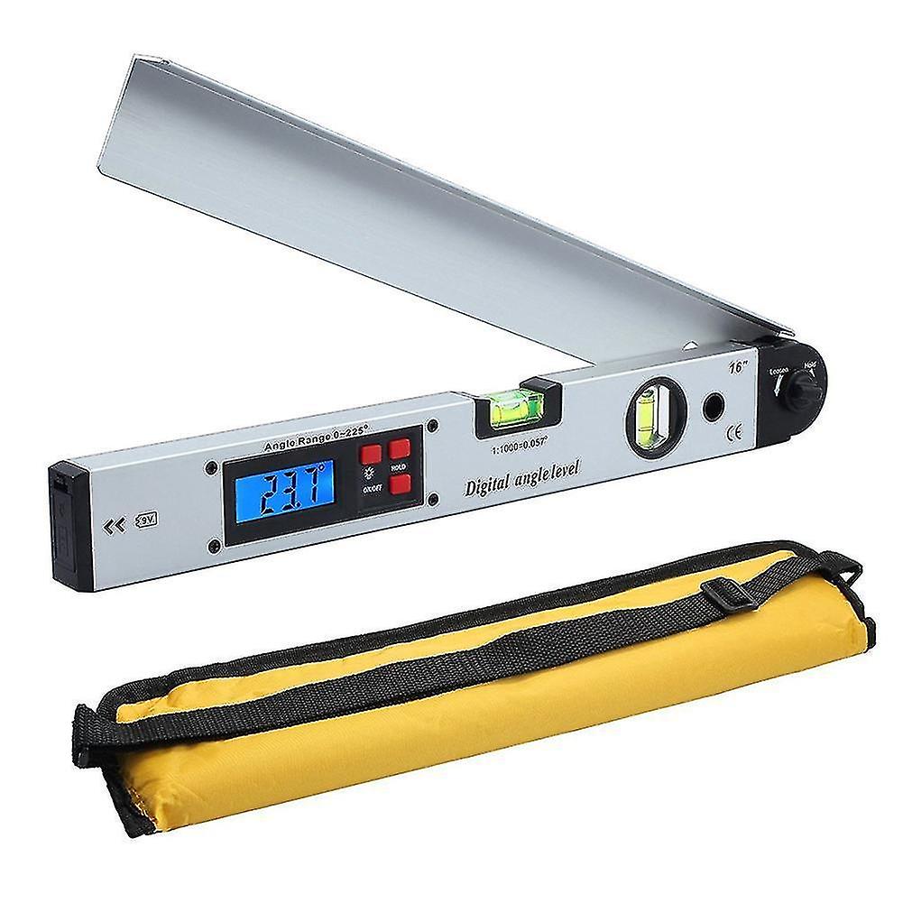 (41*21.5cm)400mm / 16inch 0~225° Digital Angle Finder Digital Horizontal Angle Ruler LCD Backlight L