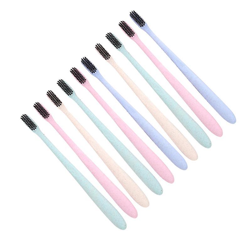 10pcs Wheat Straw Toothbrush