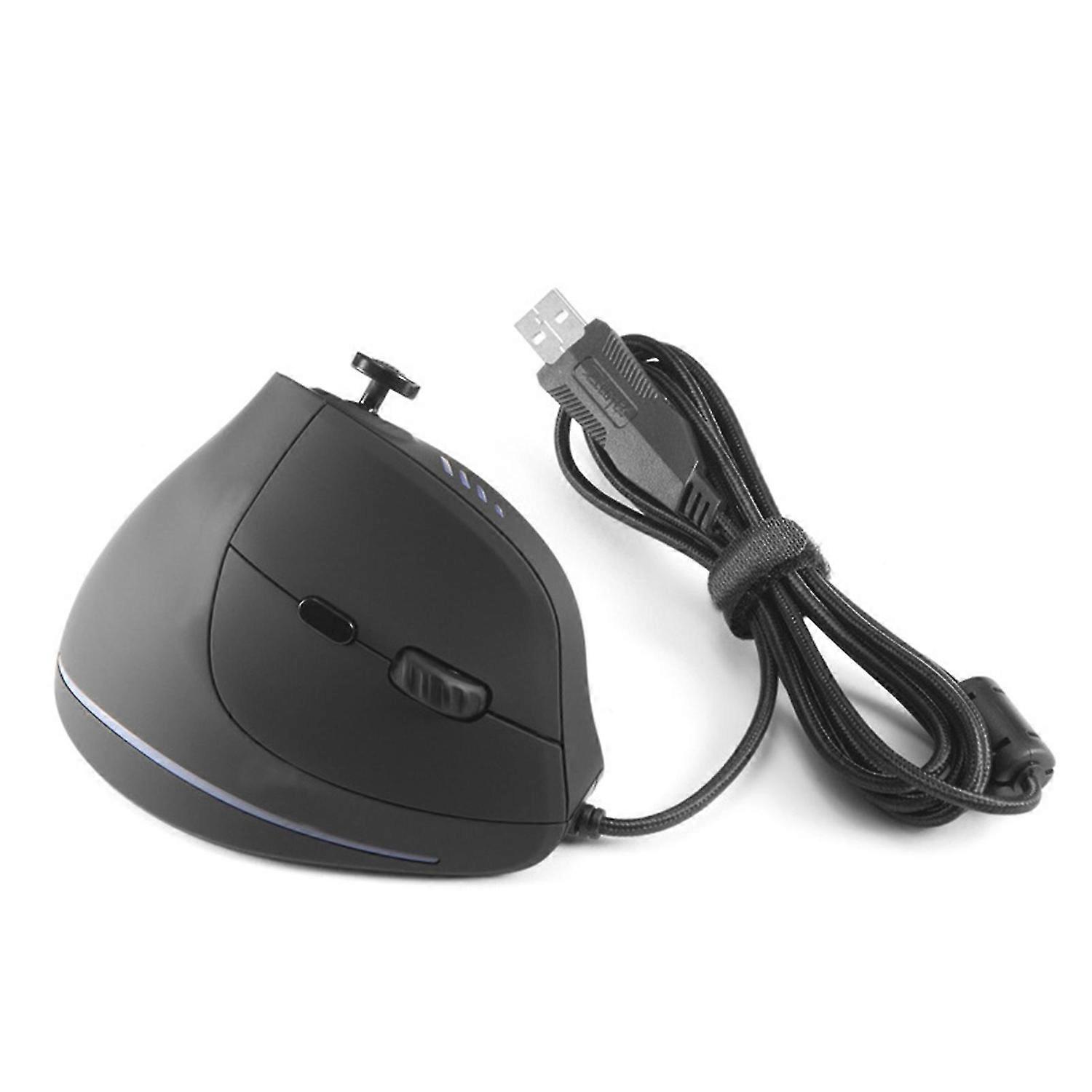 C18 Wired Mouse Vertical Programmable Ergonomic 10000 DPI Adjustable RGB Light Strip USB Optical Gam