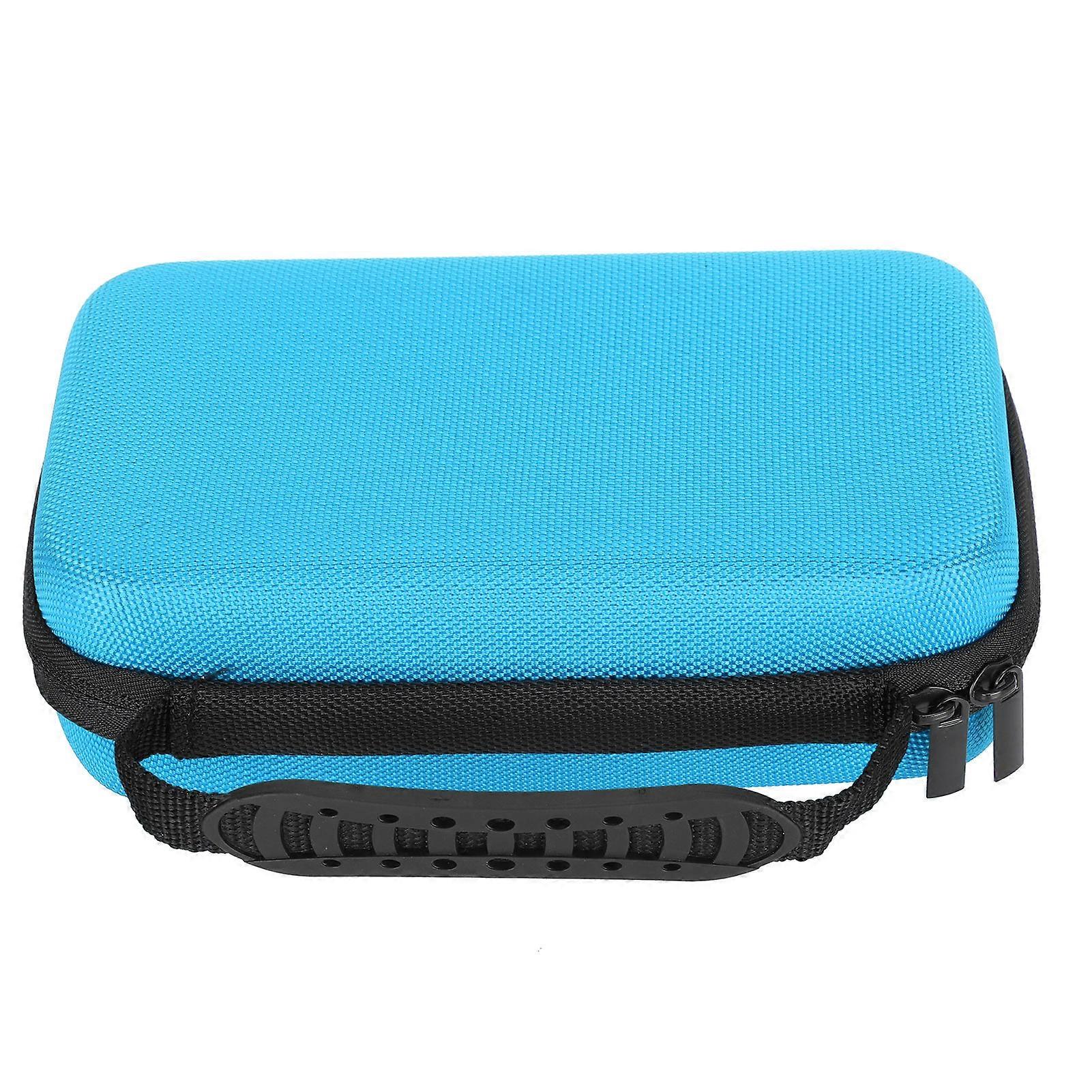 Stationery Bag MultiFunction Portable MultiPurpose LargeCapacity Pens Storage Case(Blue )