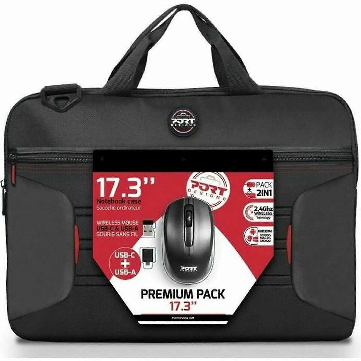 Laptop-Abdeckung Port-Designs Schwarz