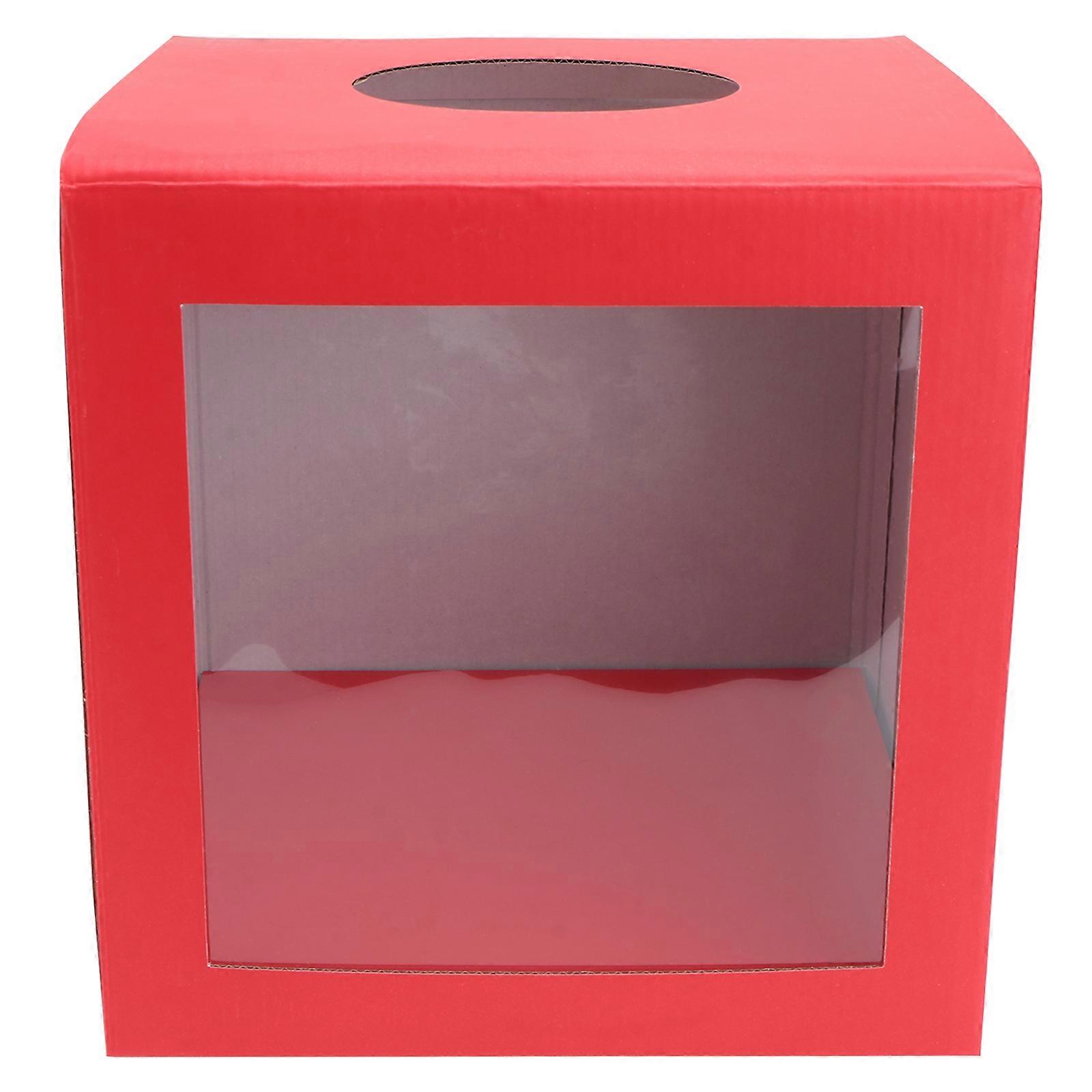 1PC Multi-purpose Box Simple Draw Prize Box Annual Meeting Game Prop (Red)