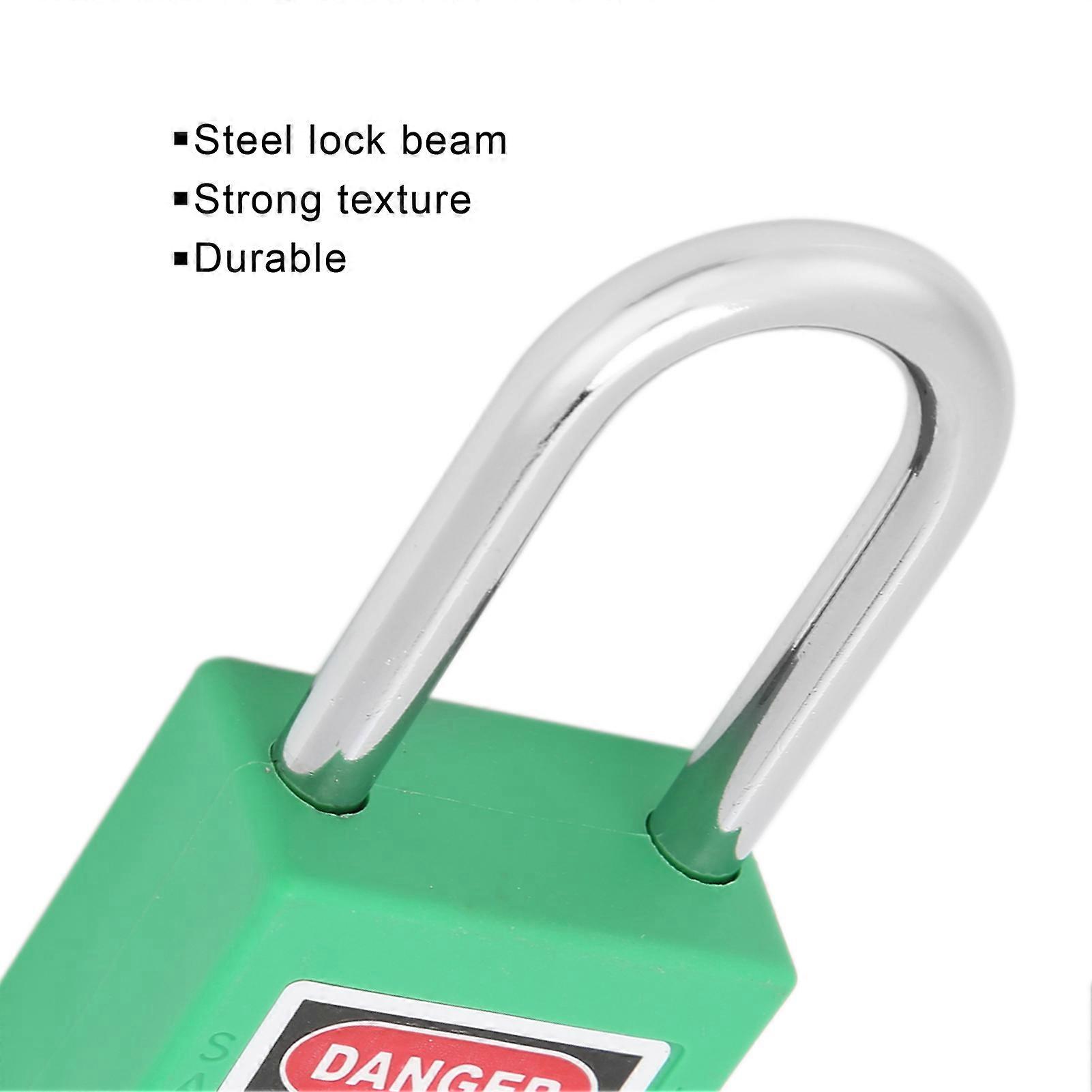 5Sets 38mm Padlock Lockout Tagout HardWearing with 10 Keys Writable ...