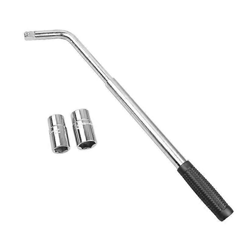 Telescoping Lug Wrench, Wheel Wrench with CR-V Sockets (17/19, 21/22mm)