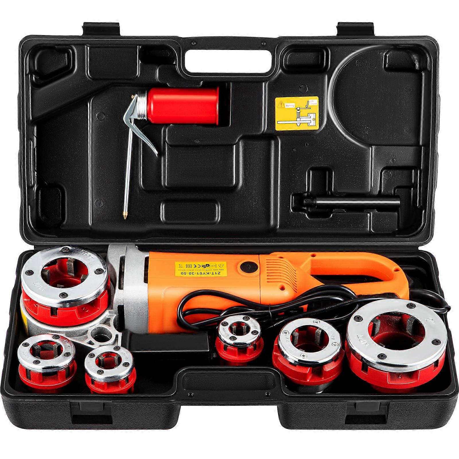 Electric Pipe Threader, 2300W Pipe Threading Machine, Heavy-Duty Hand-Held Power Drive Kit, 220V Pipe Threader Machine