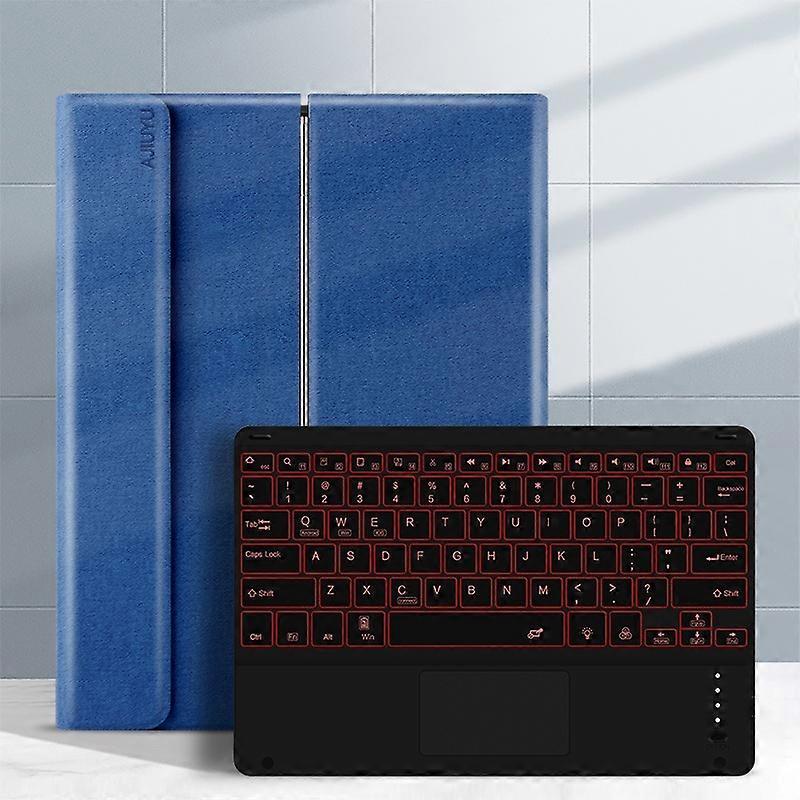 Ultra-thin Tablet Leather Cover Protective Case + Colorful Backlit Wireless Bluetooth Keyboard for H