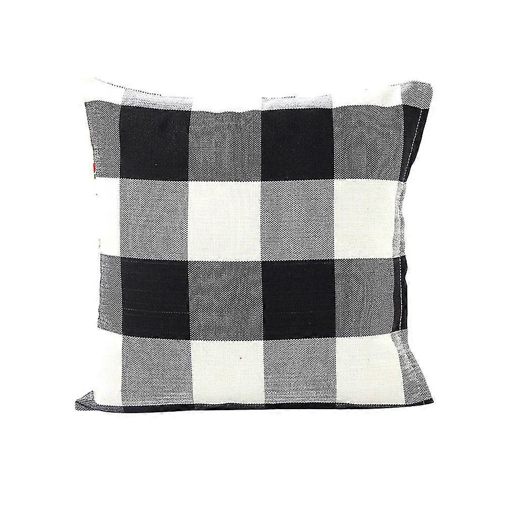 Home Sofa Decorative Cushion Cover Plaid Pattern Throw Pillow Case Cover