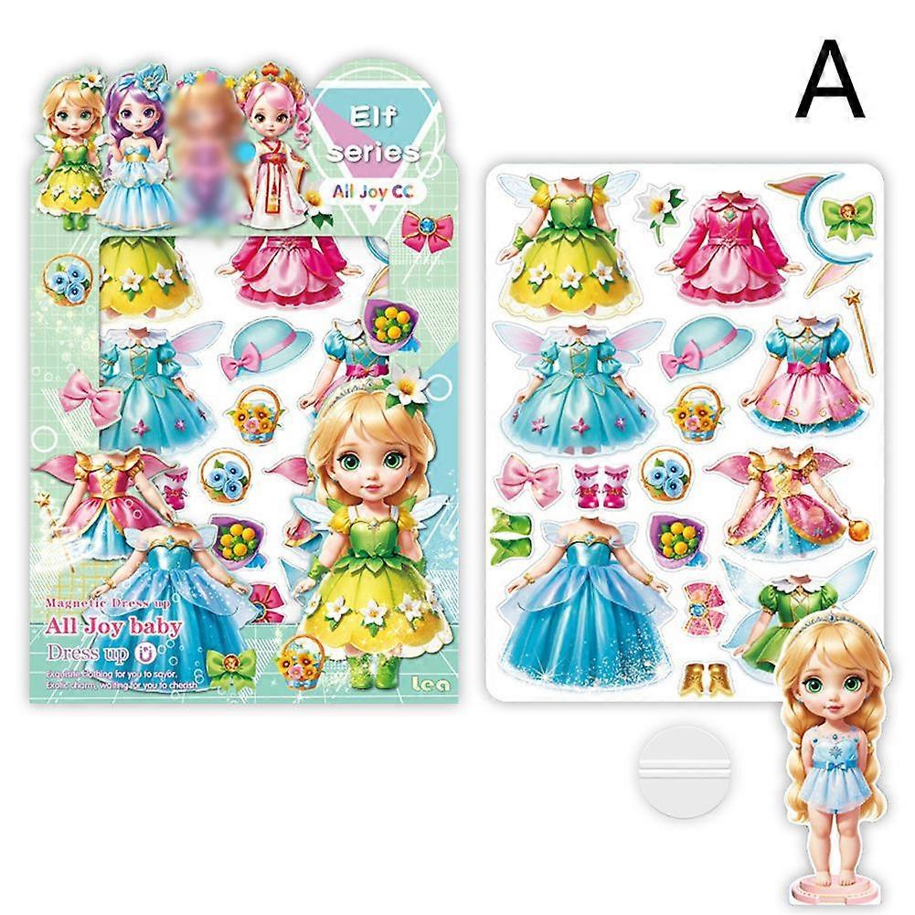 Magnetic Dress Up Doll Magnetic Princess Pretend Play Toys Paper Doll