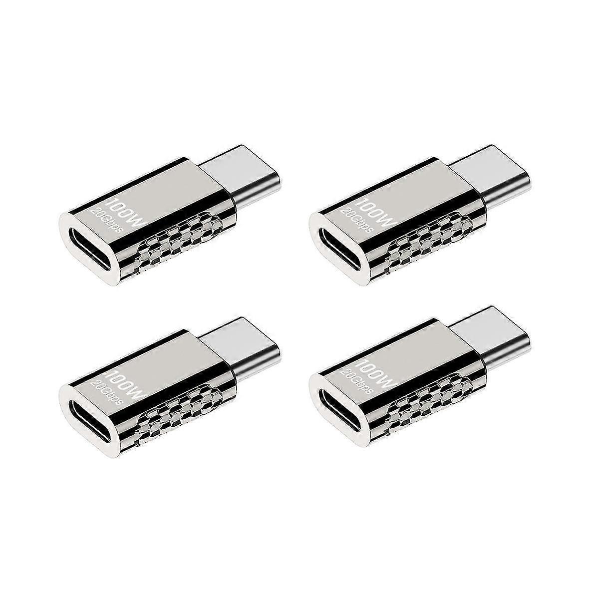 4pcs Type-c Multifunction Adapter Type-c Female To Type-c Male Adapter 20gbps Fast Charging Audio V