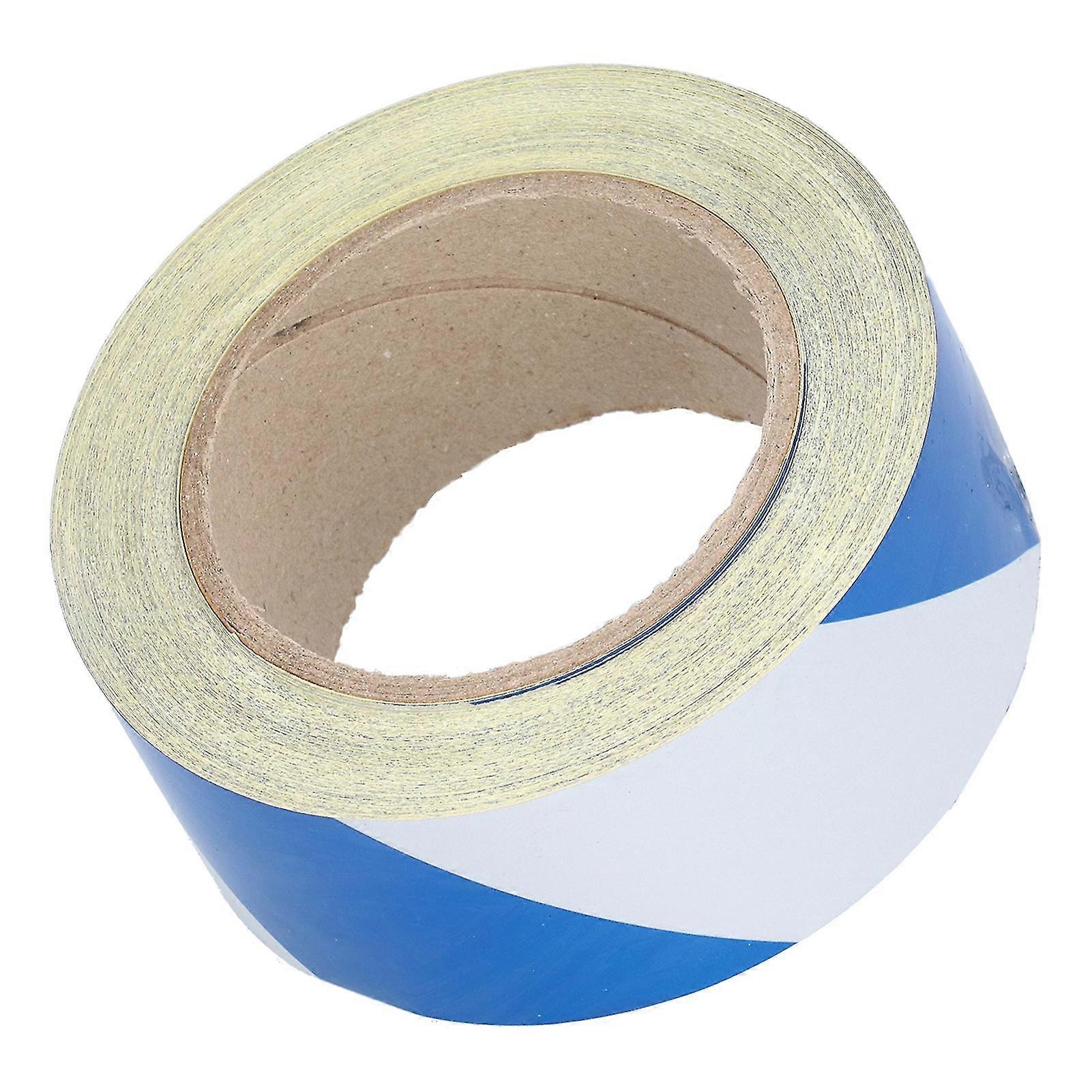 5cmx30mDurablePETSafetyTape,Blue/WhiteStriped,Reflective,356g,VersatileFloorMarkingWarningStripe