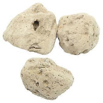 3pcs Floating Real Rocks Aquarium Water Plant Fish Tank Aquatic Landscape Models:s Diameter 4-5cm 3