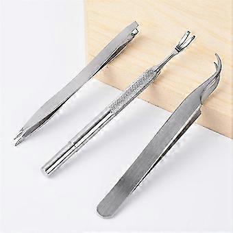3pcs Stål Tick Pinsett Profesjonell Rask Tick Fjerning Verktøy Cat Dog People Pet Forsyninger