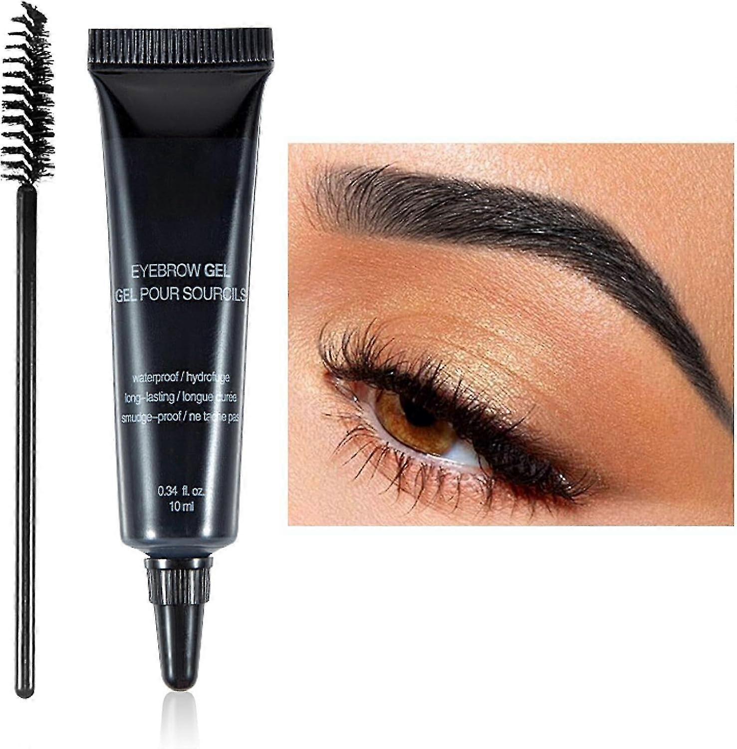 Eyebrow Gel, Eyebrow Tint Kit, Waterproof Instant Eyebrow Dye Kits Quick Dry with Brow Brush Natural Smudgeproof Sweatproof Brow Gel