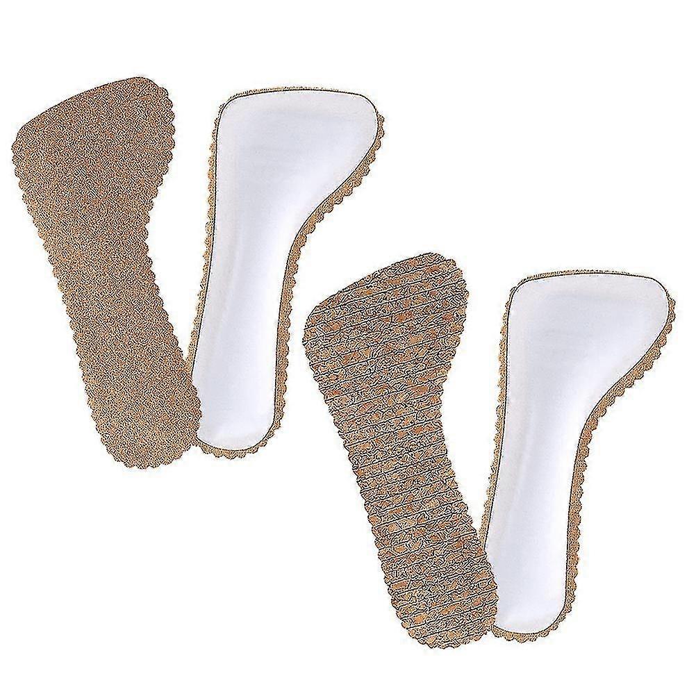 2 Pairs Cork Insoles Anti Shoe Inserts Self Adhesive Insoles Shoe Cushions