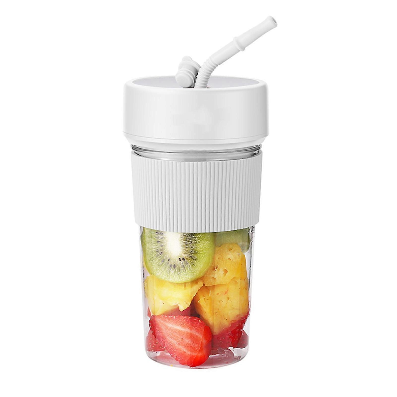 Small Portable Lightweight Straw Juices Cup Rechargeable Reusable Electric Blender for Ourdoor Sports