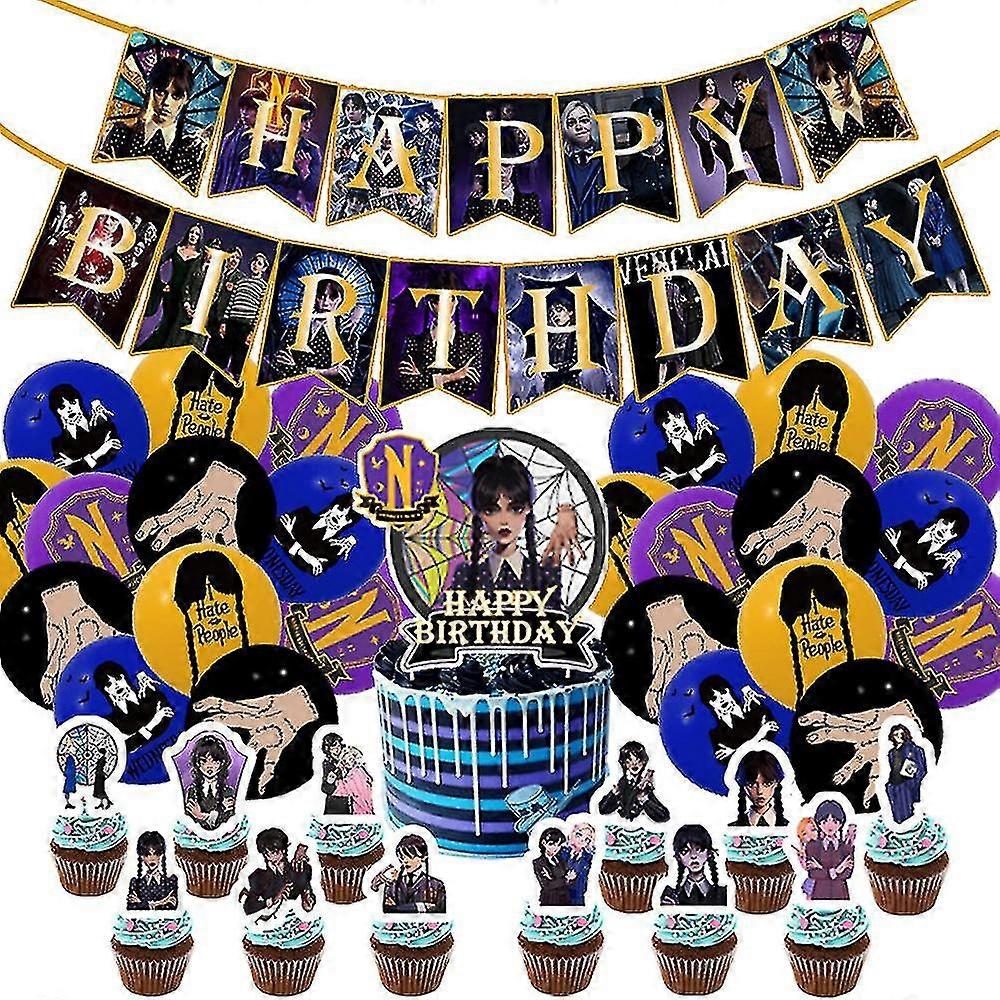 Wednesday Addams Set S Cake Topper Cake Toppers Rat