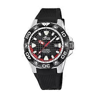 Lotus diver Men's Analog Quartz Watch with Silicone Bracelet 18927/4