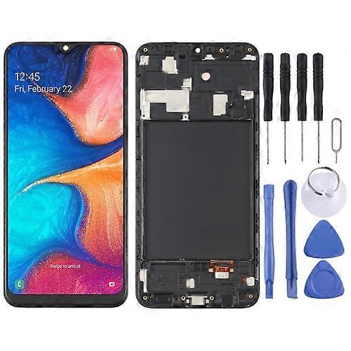 OLED LCD Screen for Samsung Galaxy A20 SM-A205 Digitizer Full Assembly with Frame