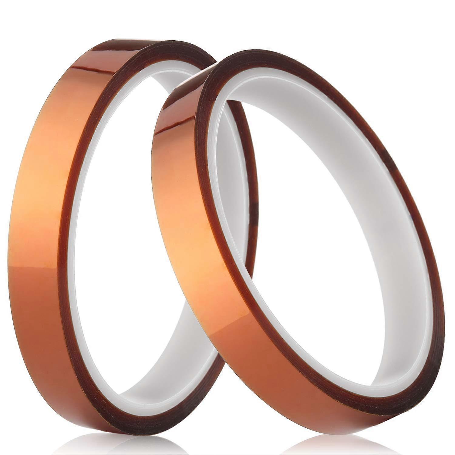 2 Pack Polyimide Adhesive Tape, Heat Resistant, Suitable for Masking, Soldering, Electrical, 10mm Width Each,2024 Ping