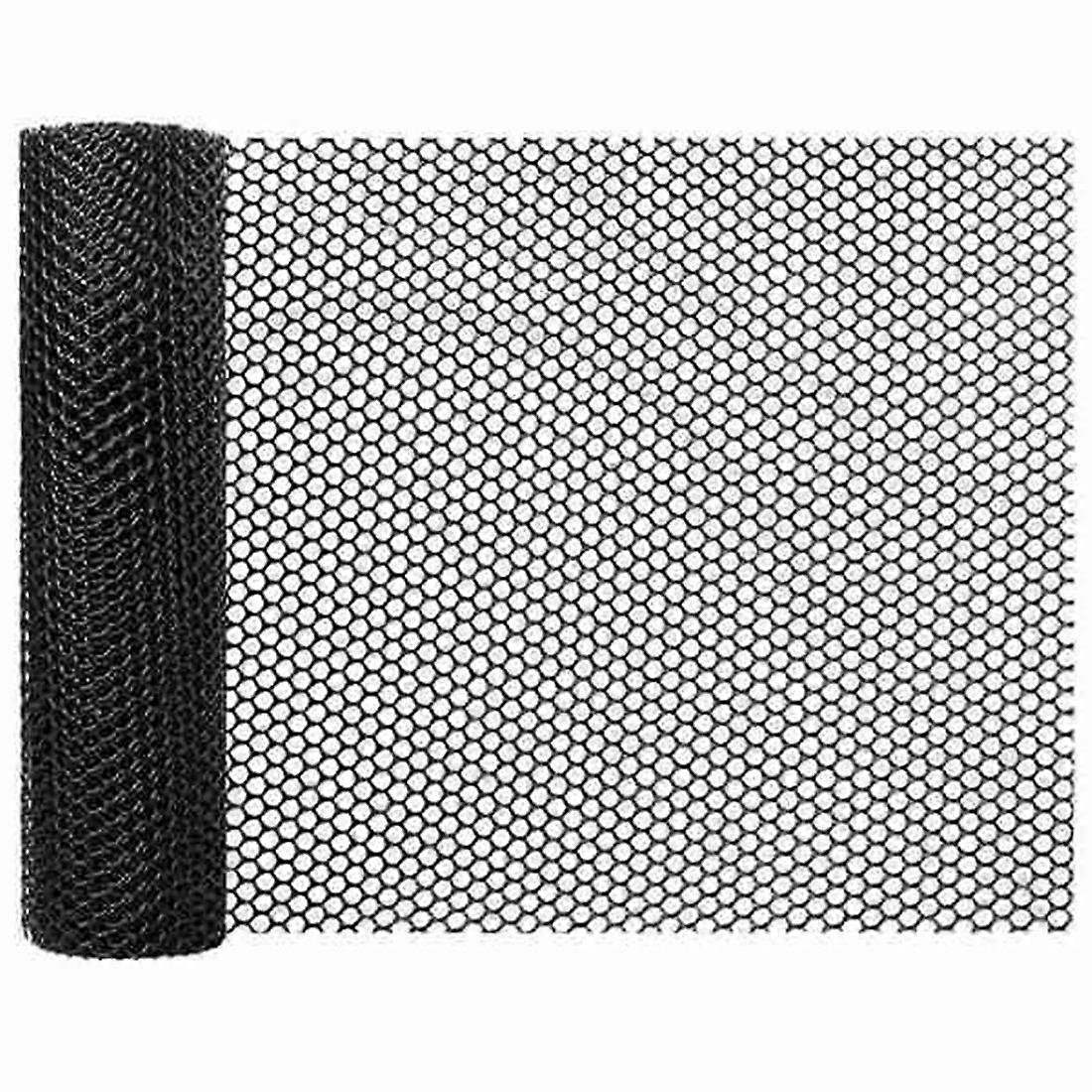 Reusable Plastic Chicken Wire Fence Mesh Durable Hexagonal Mesh DIY Project Garden Courtyard(Black)