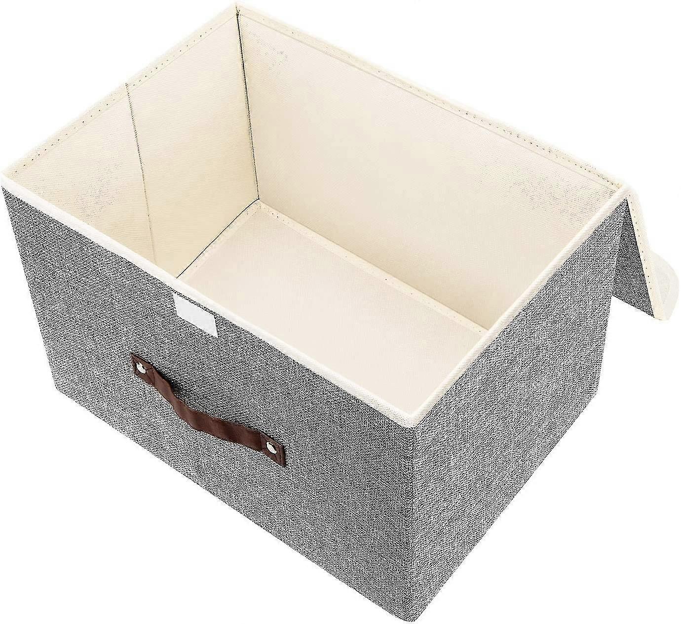 3 Pieces Storage Boxes With Lids, Foldable Stackable Storage Boxes
