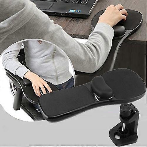 Rotation Computer Desktop Laptop Mouse Tray Elbow Pad Wrist Rest Plate Support Install on Desk and